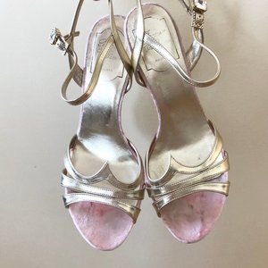 Roger Vivier Viv' Bling Sandals in Gold